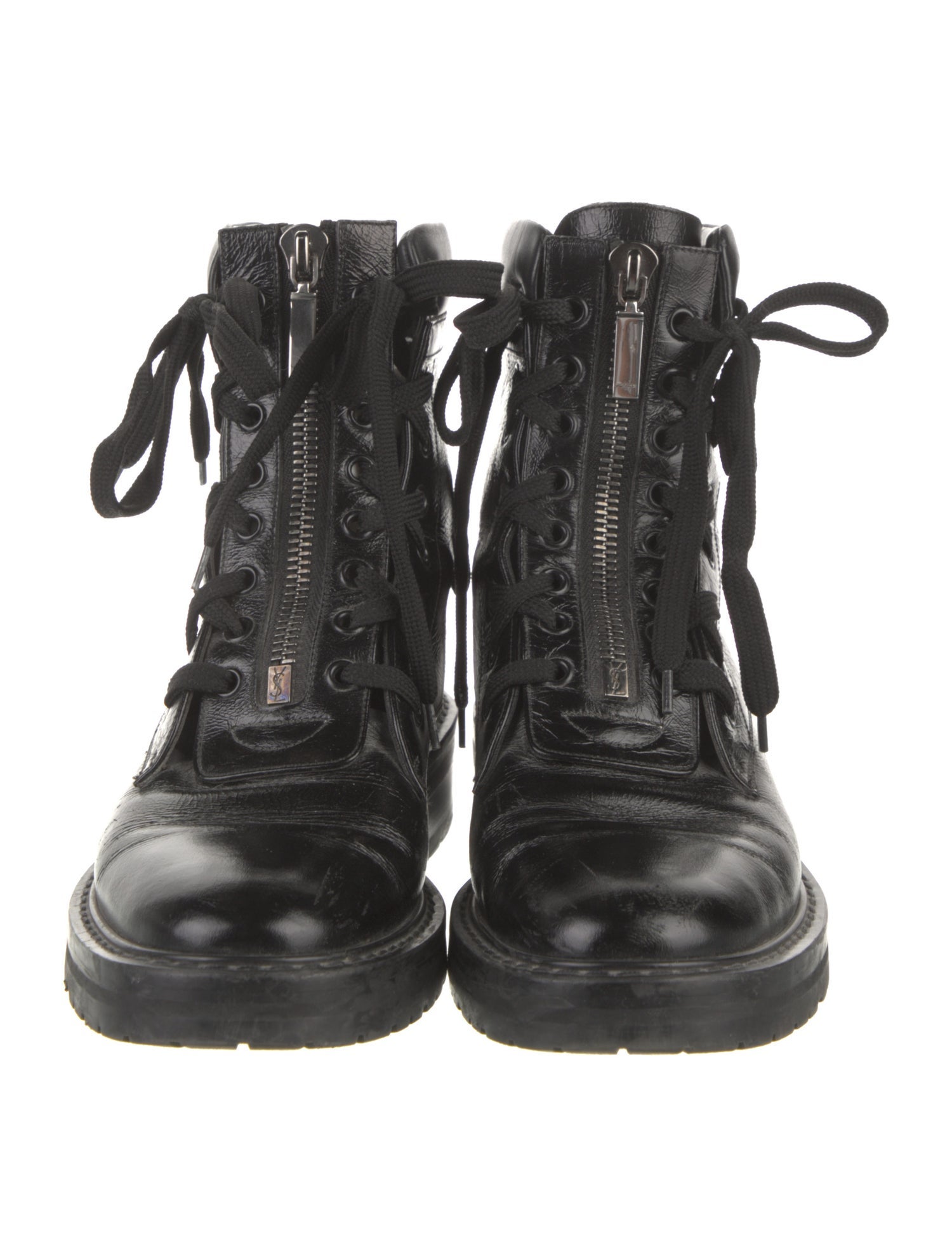 Saint Laurent Leather Combat Boots